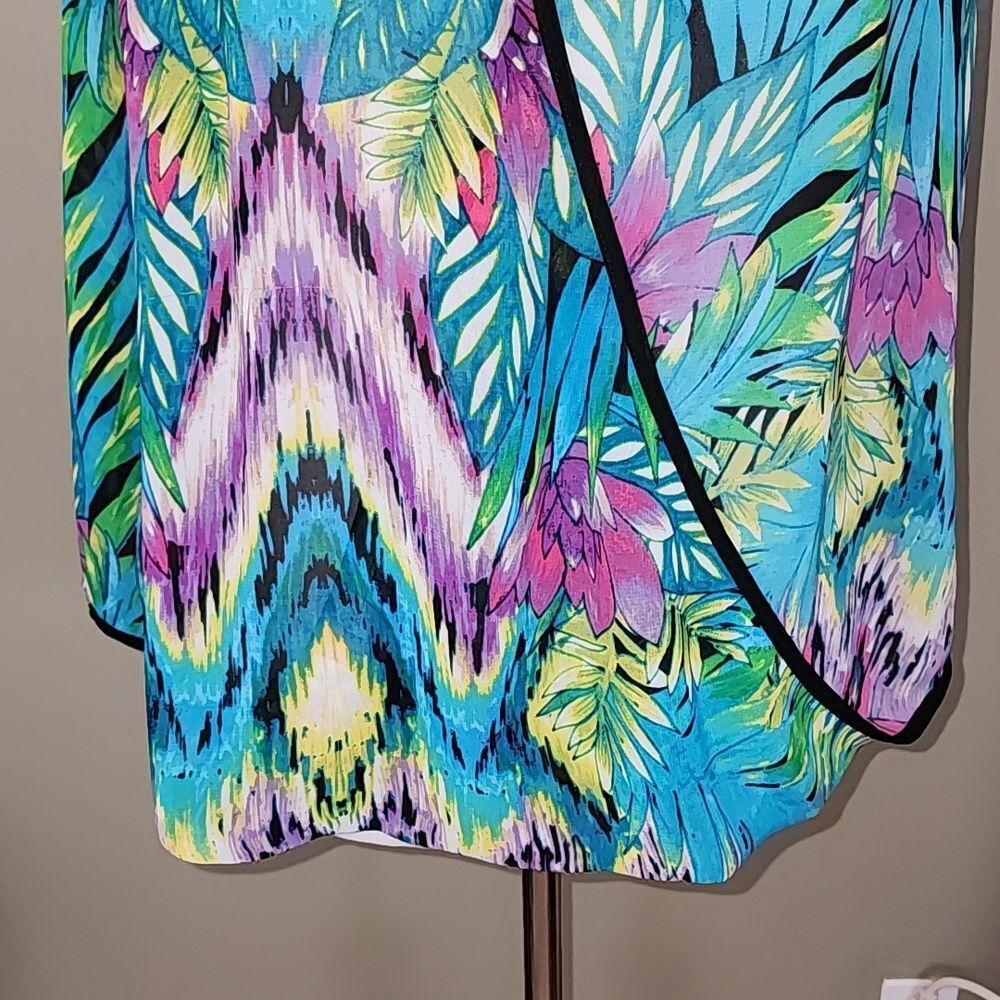 Nicole‎ by Nicole Miller Sheer Floral Sleeveless Top Size X-Large - Picture 3 of 15